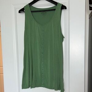 Torrid Olive Button-Front Tank Top